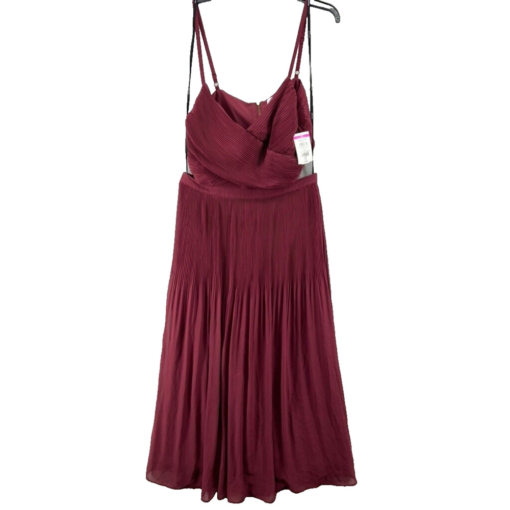 Ali & Jay Dress Womens Sz L For the Gram Midi Chiffon in Pink Rose Spaghetti